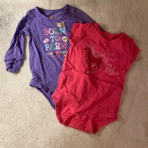 4/$15 Farm Onesies for Baby Girl